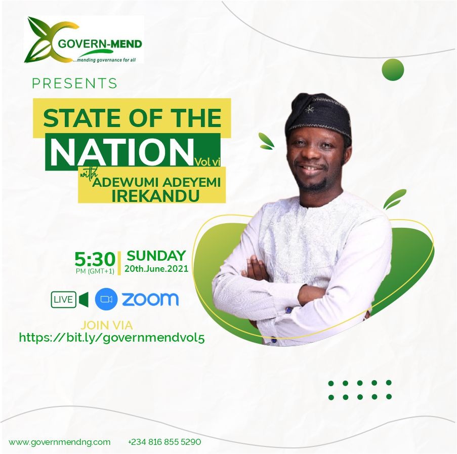 State Of The Nation: Hon. Adewumi Will X-ray Politics And Governance This Sunday | GOVERNMEND