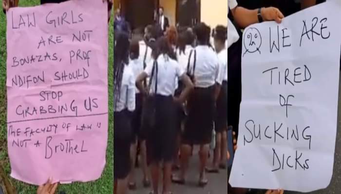 Nigeria’s University Of Calabar Female Law Students Demand Immediate Removal Of Faculty Dean, Prof. Ndifon, Over Alleged Sexual Harassment | GOVERNMEND