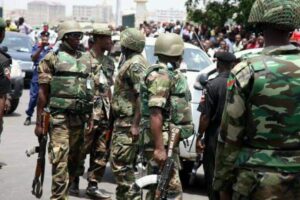 Panic As Nigerian Army Personnel Storm Streets In Abia State Over Killing Of Colleague By Assailants