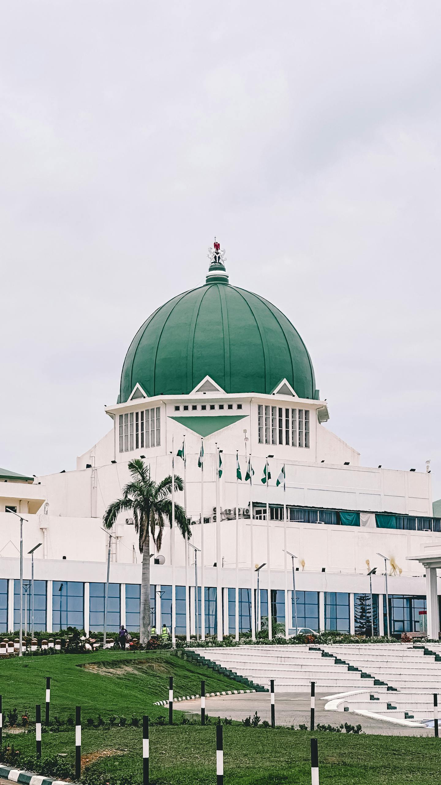 The iconic green dome of the Nigerian National Assembly building, Abuja.